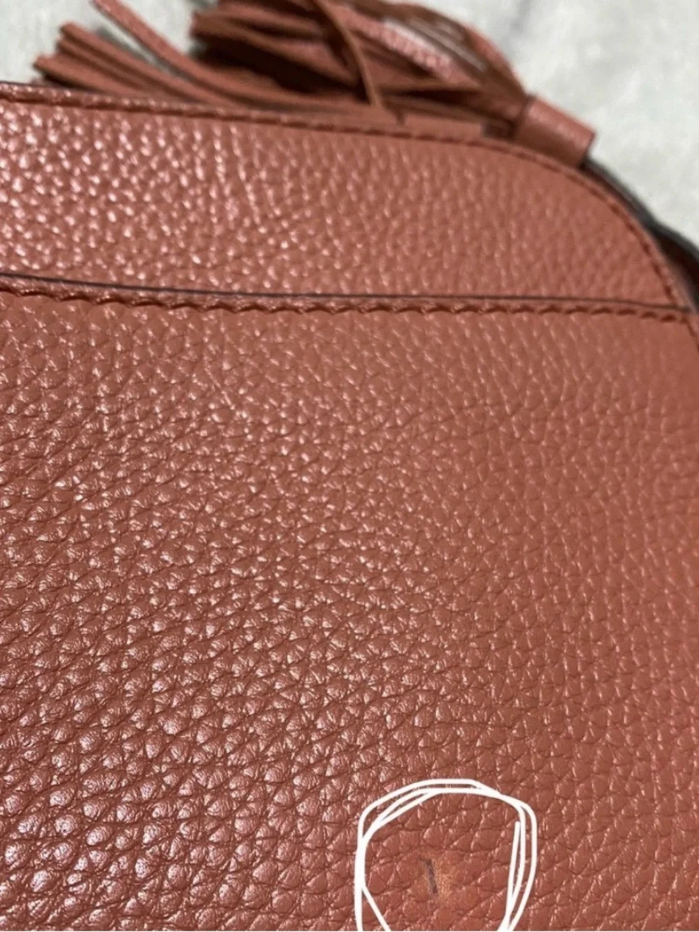 Tory Burch Pebbled Leather Crossbody in Terracotta